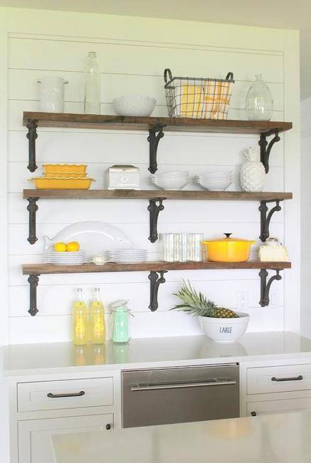 modern open kitchen shelf design ideas tableware displays