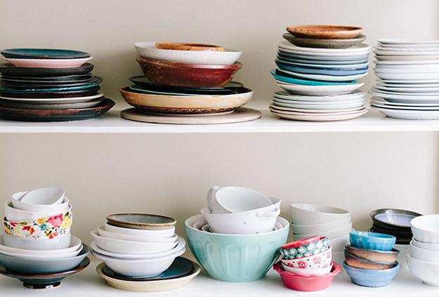 modern open kitchen shelf design ideas tableware displays