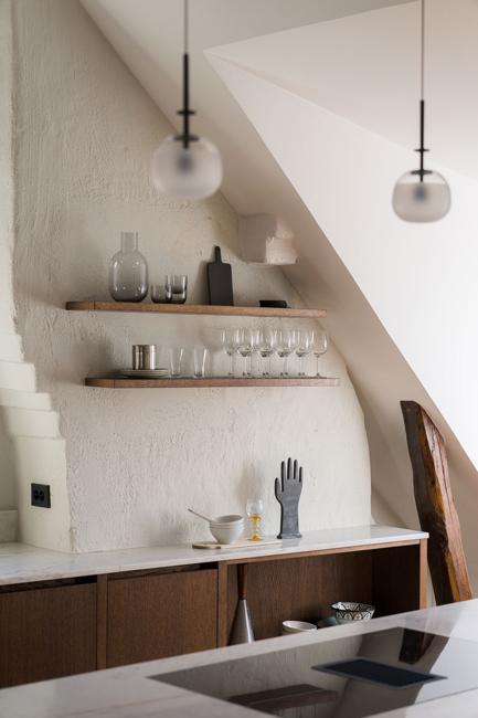 modern open kitchen shelf design ideas tableware displays