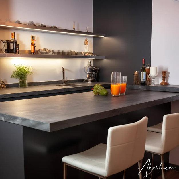 contemporary kitchen shelves lights