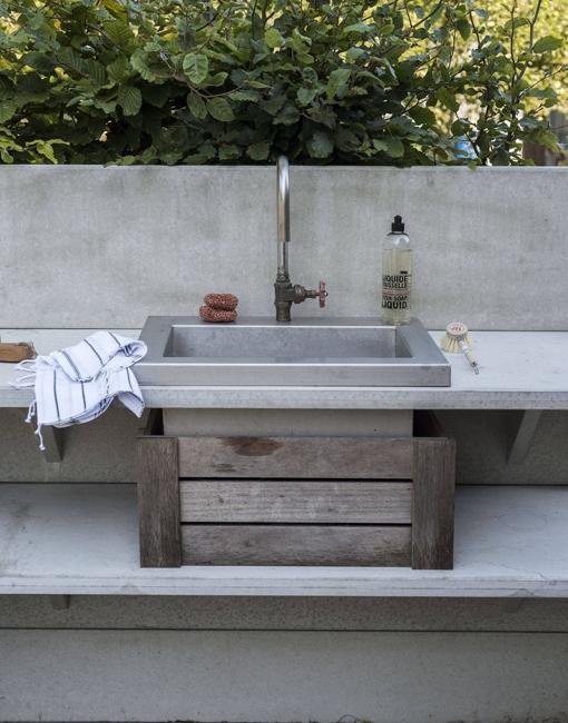 functional outdoor sink shelves