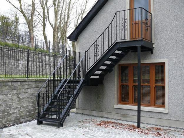 space saving metal staircase
