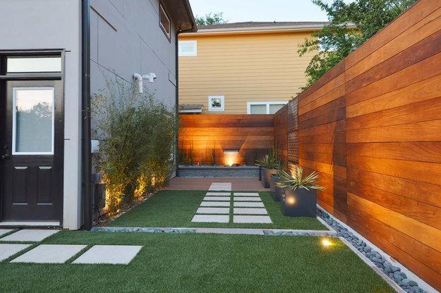 how to widen small long narrow backyard spaces