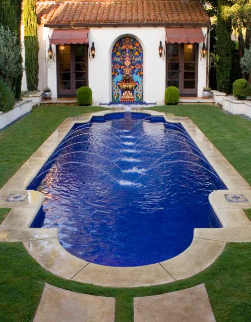 unique water features swimming pool designs