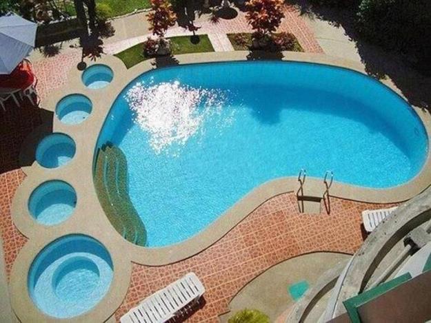 unique water features swimming pool designs