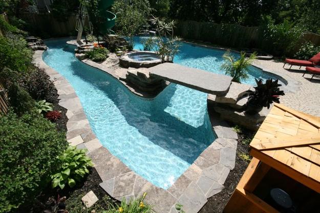 unique water features swimming pool designs