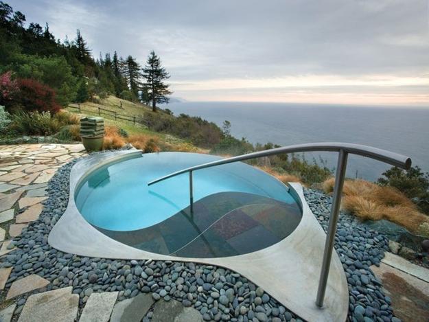 unique water features swimming pool designs