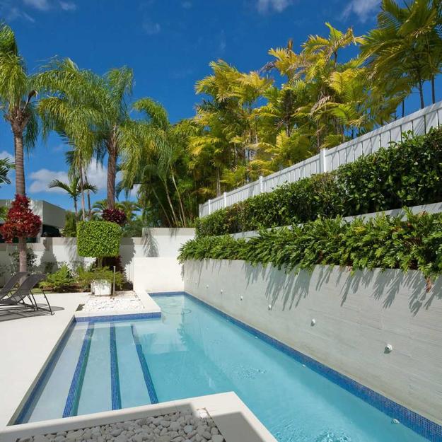 narrow swimming pool space saving ideas