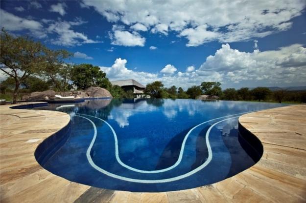 unique water features swimming pool designs