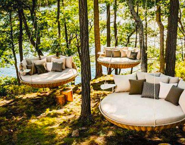 outdoor furniture swing beds