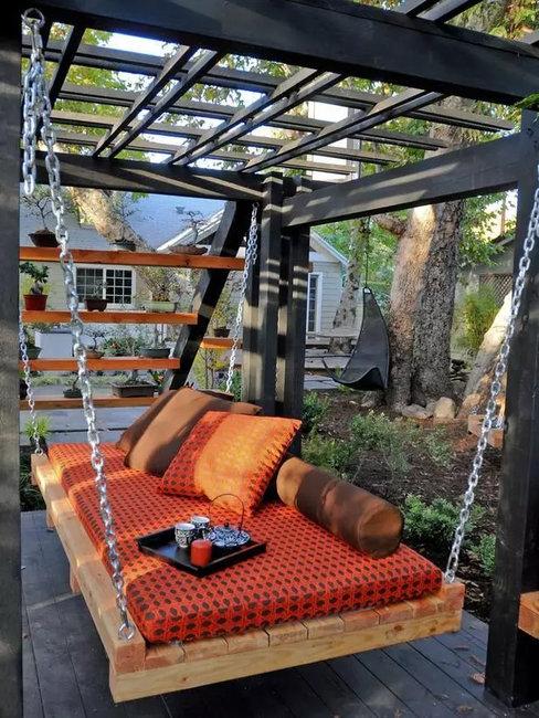 outdoor furniture swing beds