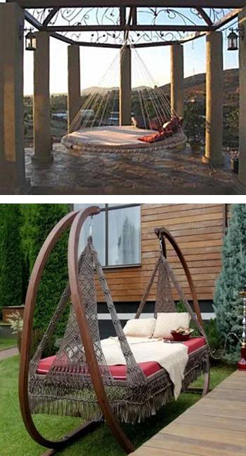 contemporary hanging bed designs
