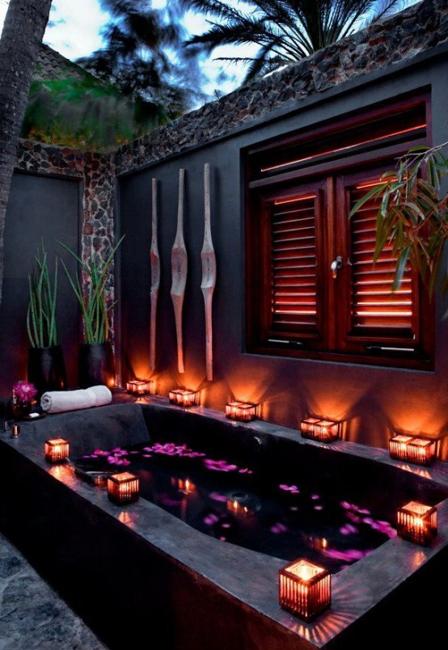 night spa experience lighting ideas