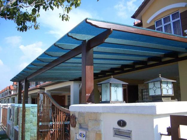 shelters canopies roofing material outdoor structures