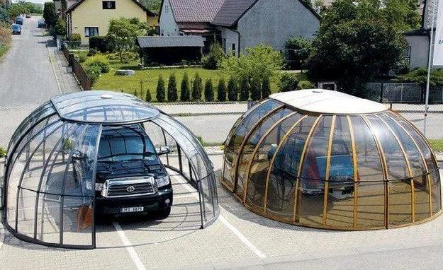 transparent car shelter