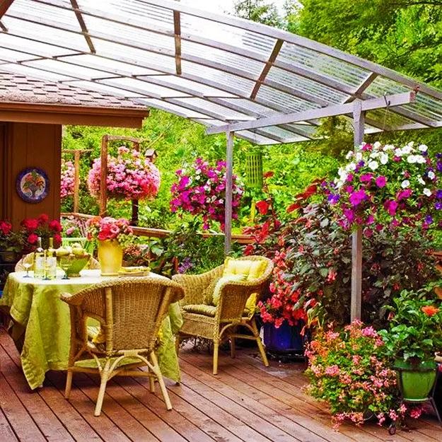 patio ideas transparent roof
