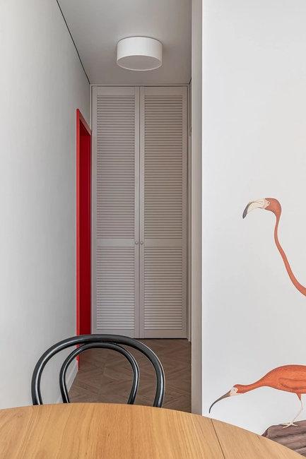 red paint color door decoration