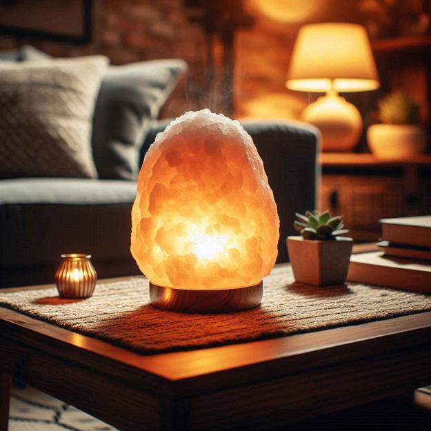 salt lamp living room decorating