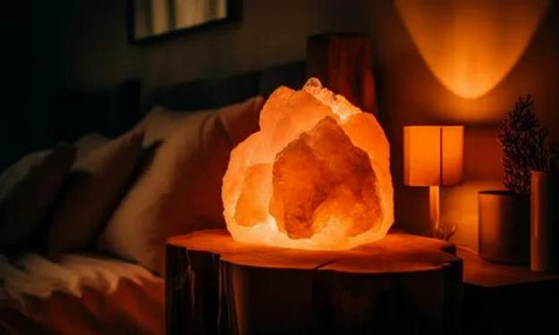 salt lamp bedroom decorating