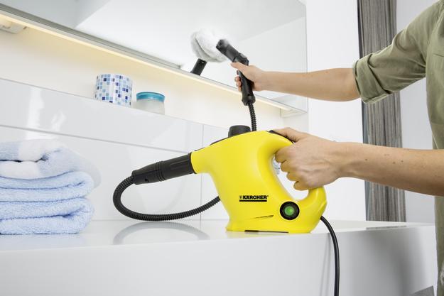 small steamer cleaning everything