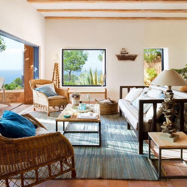 living room furniture wicker