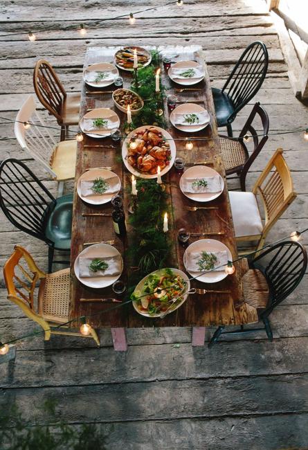 outdoor dining party decorations holiday tables