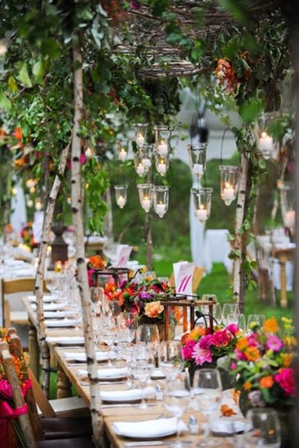 outdoor dining party decorations holiday tables