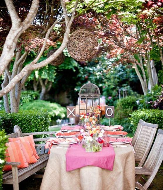 outdoor dining party decorations holiday tables
