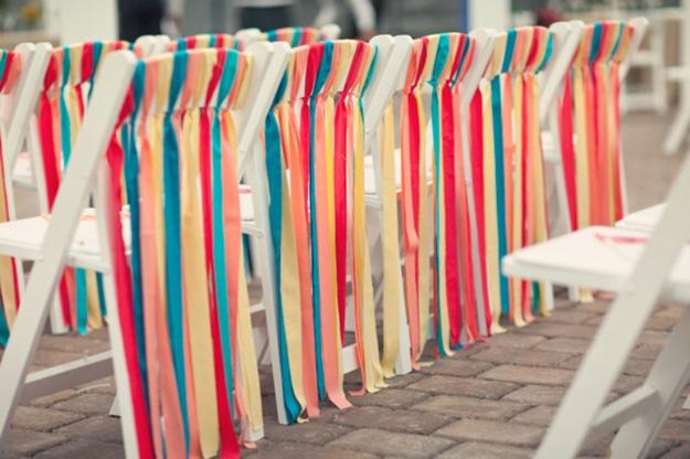 ribbons chair decorations