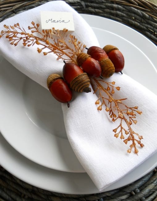 acorn napkin rings