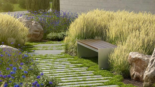 geometric contemporary design ideas outdoor home spaces