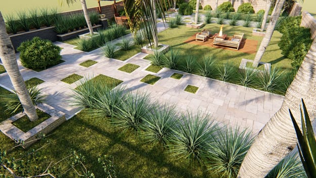 geometric contemporary design ideas outdoor home spaces
