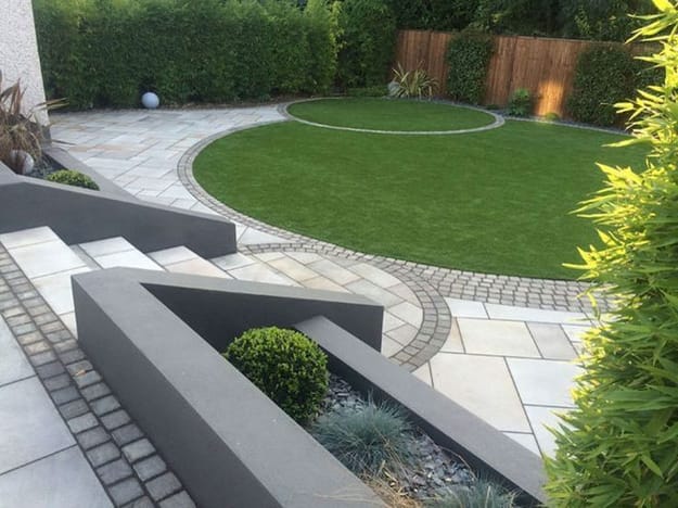 geometric contemporary design ideas outdoor home spaces