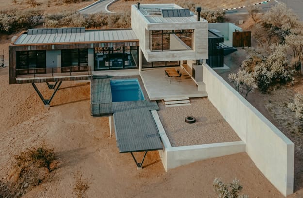 geometric contemporary design ideas outdoor home spaces