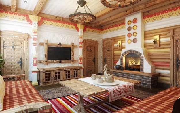 teremok russian interior design style