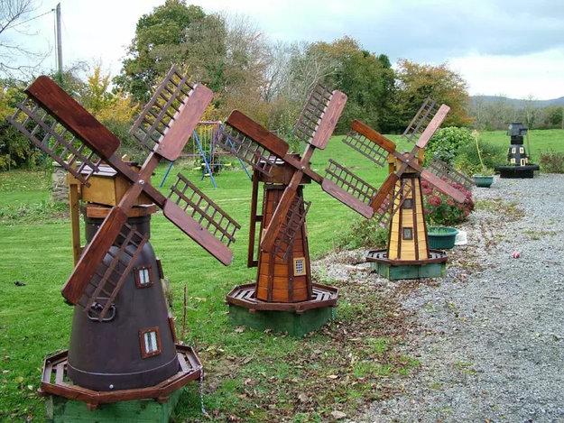 miniature windmills watermills diy garden decorations