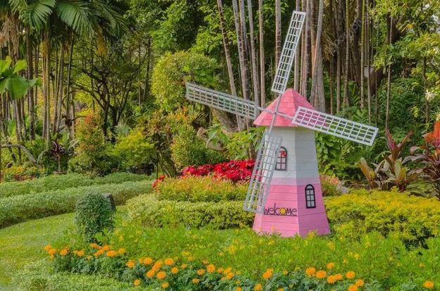 miniature windmills watermills diy garden decorations