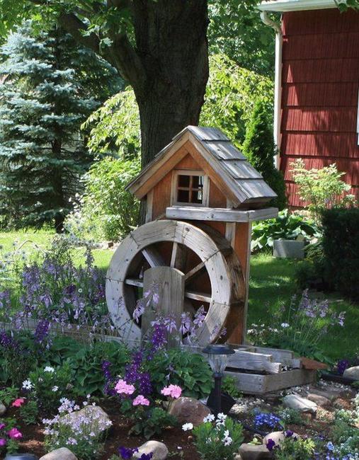 reclaimed wood watermill
