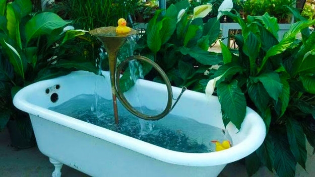 brass garden fountain