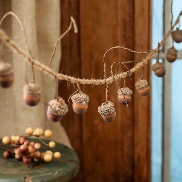 diy acorn garland