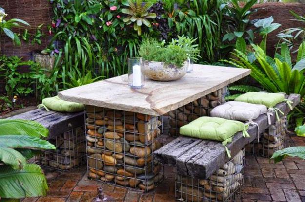 stone outdoor furniture design ideas