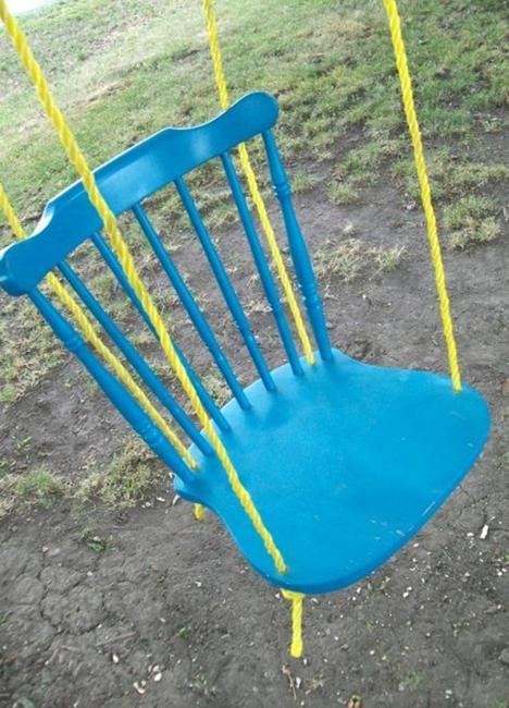 recycling wood chair garden swing