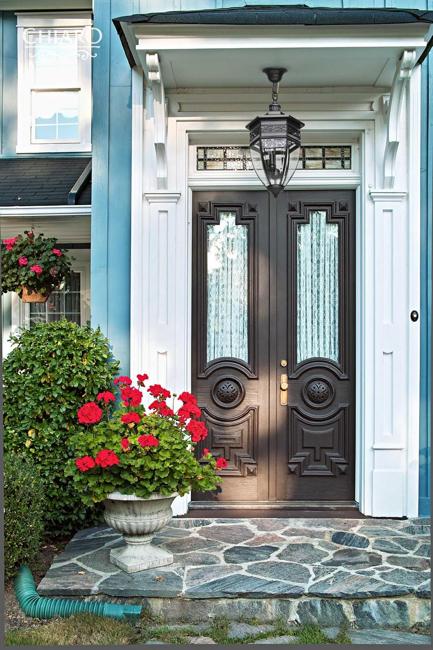 black front door