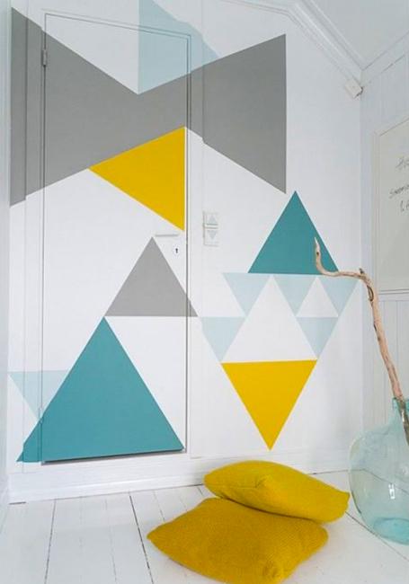modern wallpaper patterns colorful triangles