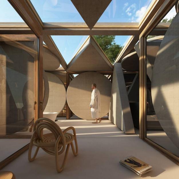 architectural interiors geometric ceiling designs