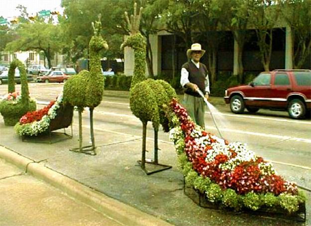 creative topiary themes unique yard decorations