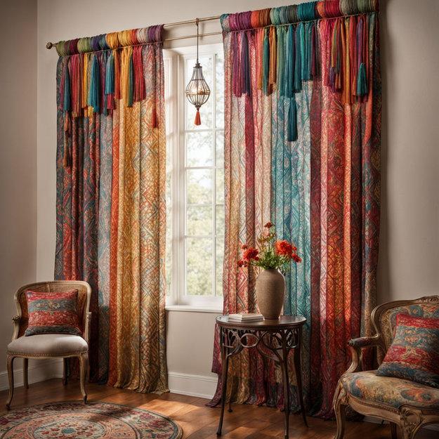 colorful curtains modern window treatment ideas