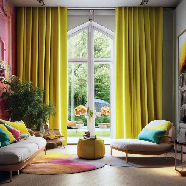 colorful curtains modern window treatment ideas