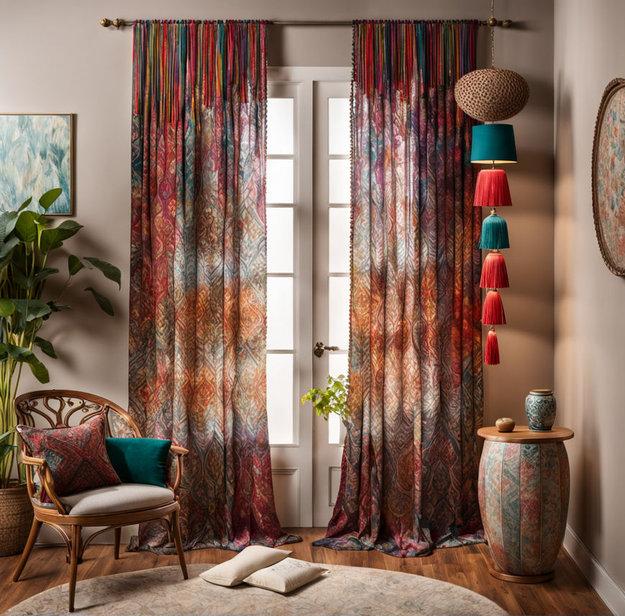 colorful curtains modern window treatment ideas