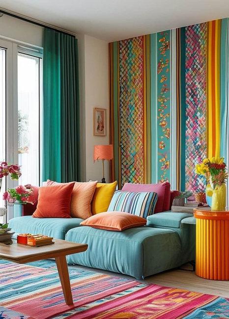 colorful curtains modern window treatment ideas